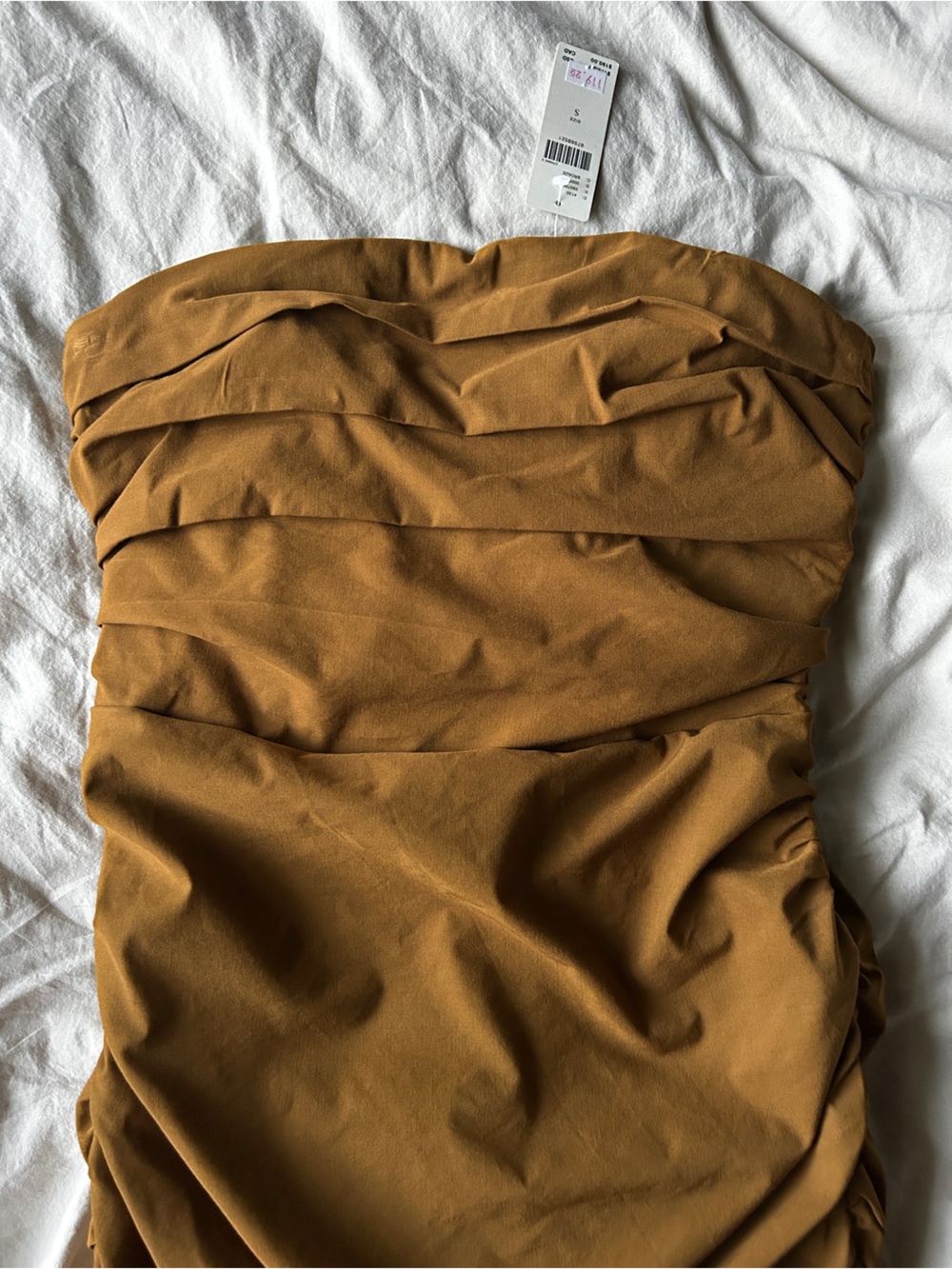 Anthropologie Strapless Ruched Dress Small NwT - Picture 3 of 4